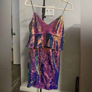 NWT Zara Multicolor Sequin Dress